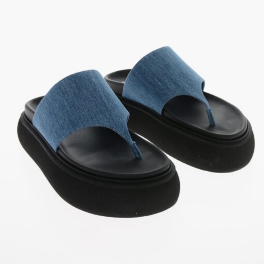 THE ATTICO Platform Denim Sandals - Picture 5 of 6